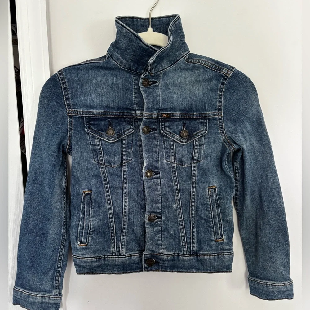 Ralph Lauren Kids Indigo Denim Jacket with Stand Collar